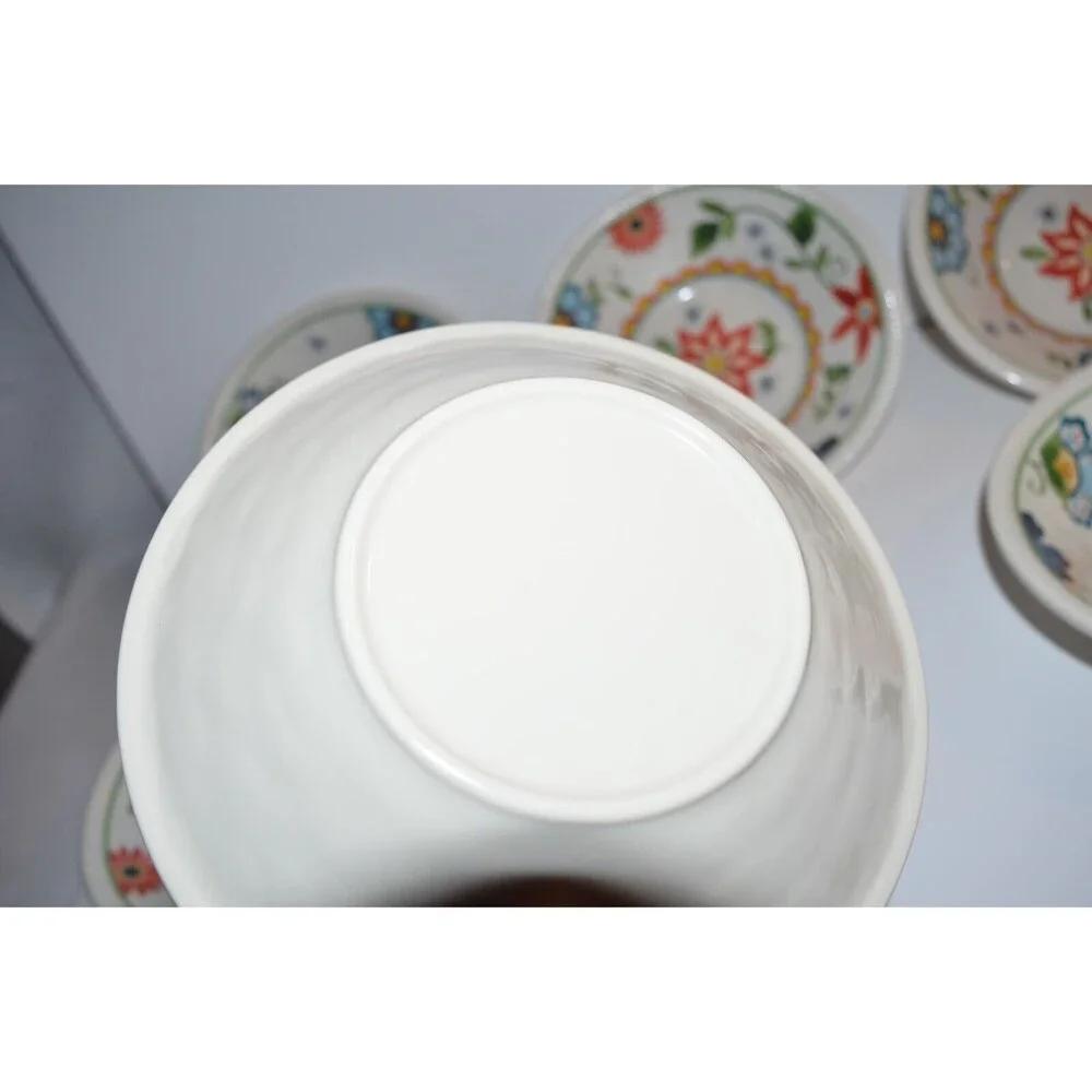 Cereal Bowls Threshold Melamine Floral‎ Bright Colors 7